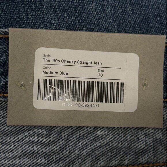 Everlane Womens Size 30 Jeans 90s Cheeky Jean High-Rise Blue Organic Cotton NEW - Picture 9 of 10